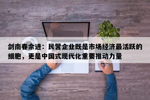 剑南春佘进：民营企业既是市场经济最活跃的细胞，更是中国式现代化重要推动力量