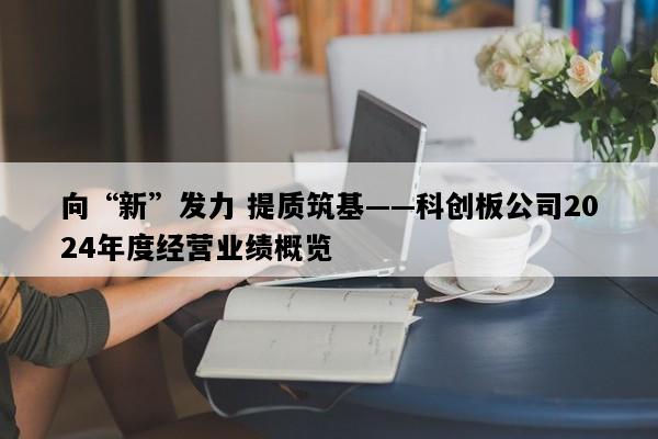 向“新”发力 提质筑基——科创板公司2024年度经营业绩概览