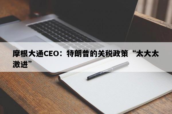 摩根大通CEO：特朗普的关税政策“太大太激进”