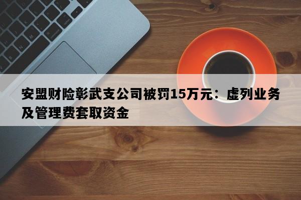 安盟财险彰武支公司被罚15万元：虚列业务及管理费套取资金