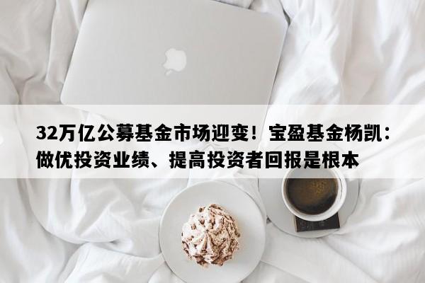 32万亿公募基金市场迎变！宝盈基金杨凯：做优投资业绩、提高投资者回报是根本