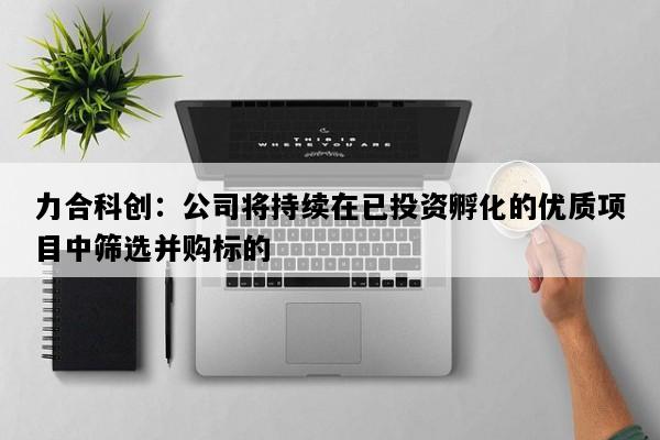 力合科创：公司将持续在已投资孵化的优质项目中筛选并购标的