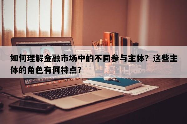 如何理解金融市场中的不同参与主体？这些主体的角色有何特点？
