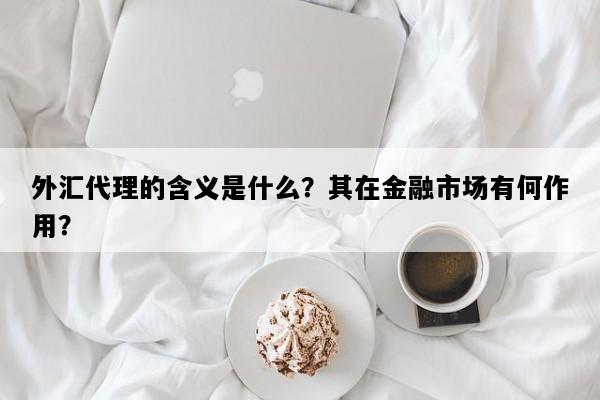 外汇代理的含义是什么？其在金融市场有何作用？
