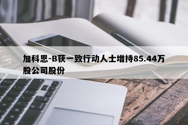 加科思-B获一致行动人士增持85.44万股公司股份