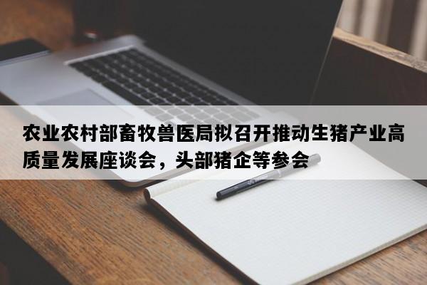农业农村部畜牧兽医局拟召开推动生猪产业高质量发展座谈会，头部猪企等参会